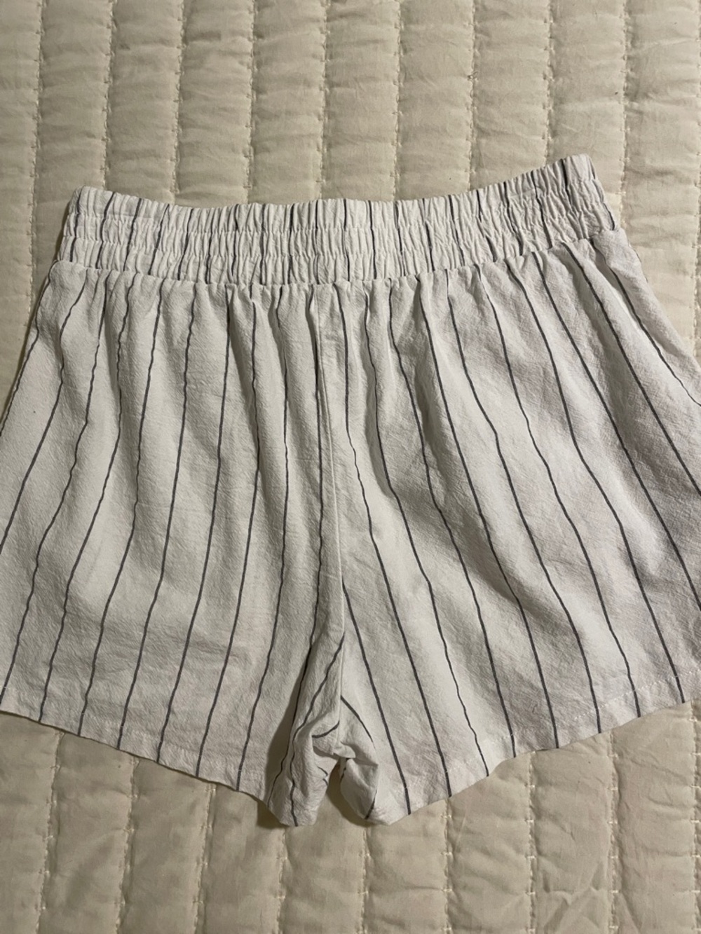 Sienna Sky White Shorts with Thin Gray stripes - Picture 3 of 3